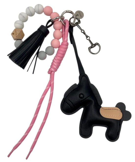 CHARM/ PORTACHIAVI NESTORINO CAVALLO BLACK-PINK Portachiavi 